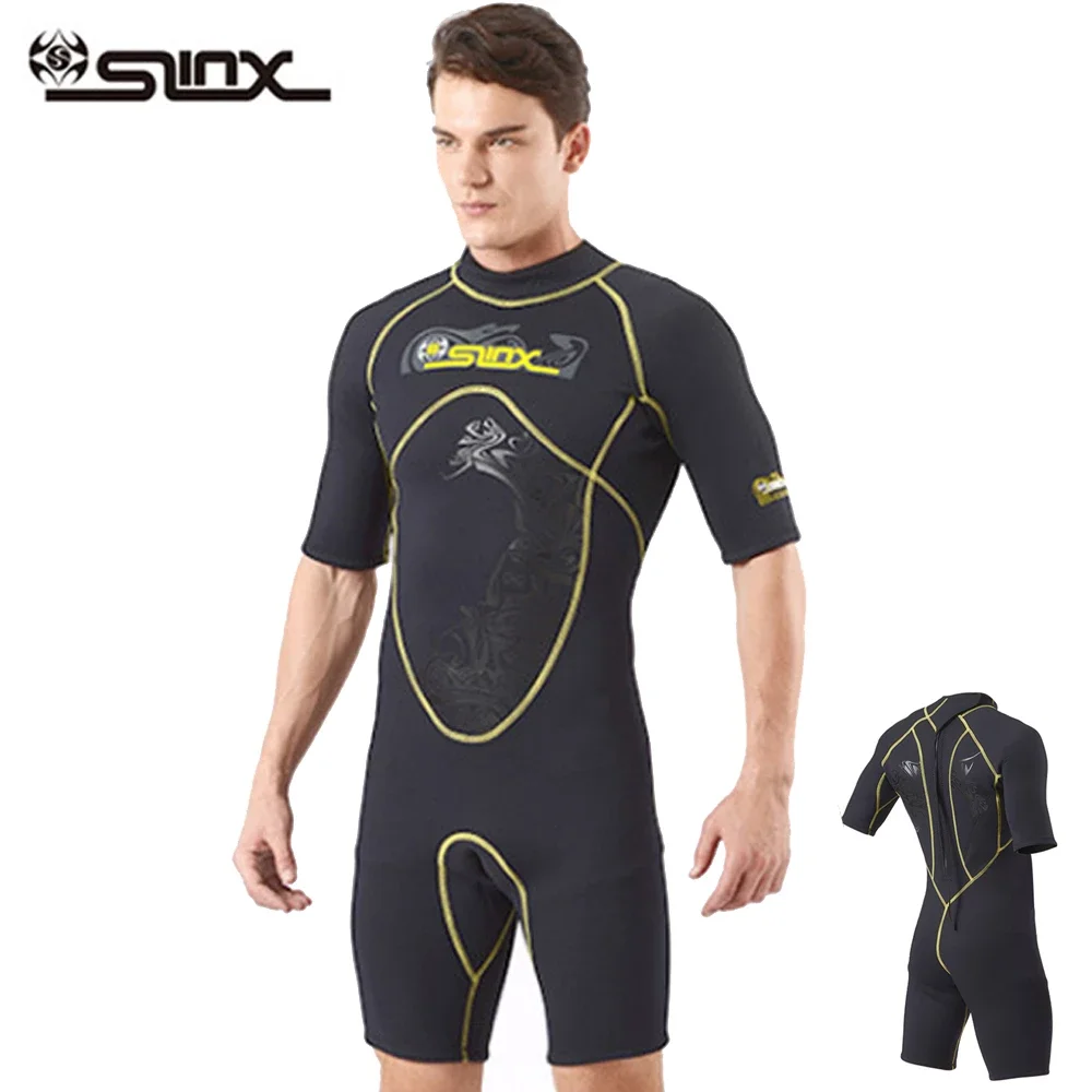 

Slinx Swimming Wetsuit for Men, Professional Diving Suit, Short Neoprene, Original, Brand New, 3mm, Gift