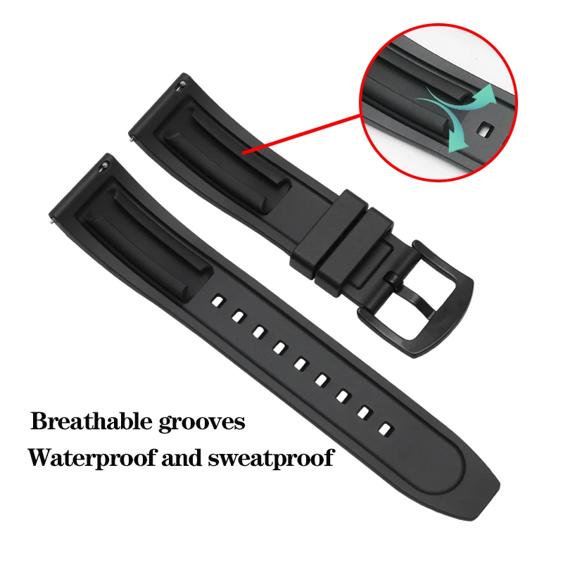 Rubber Watchband For Casio PROTREK Series PRW-6600 PRG-600Y PRG-650 PRG-600 Waterproof Sports 24mm Quick Release Silicone Strap