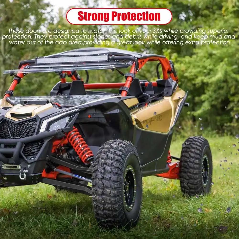 Front Upper Door Panels Kit UTV Accessories Compatible with Can-Am Maverick X3 Max Turbo R RR 2 Doors 2017-2024 #705012862-3