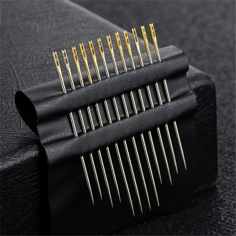 New 12PCS/set Sewing Needles Multi-size Side Opening Stainless Steel Darning Sewing Household Hand Tools