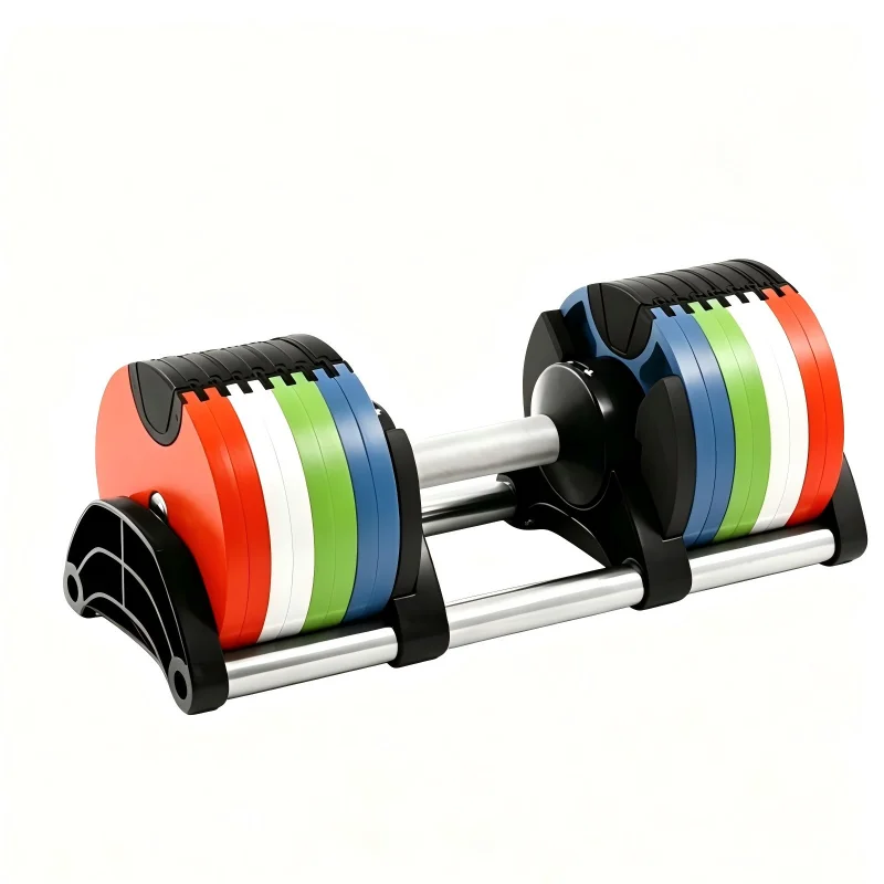 Adjustable Dumbbell 2kg Increments, Cast Iron Home Gym, Fitness Equipment for Arm and Upper Body Training, Strength Workout