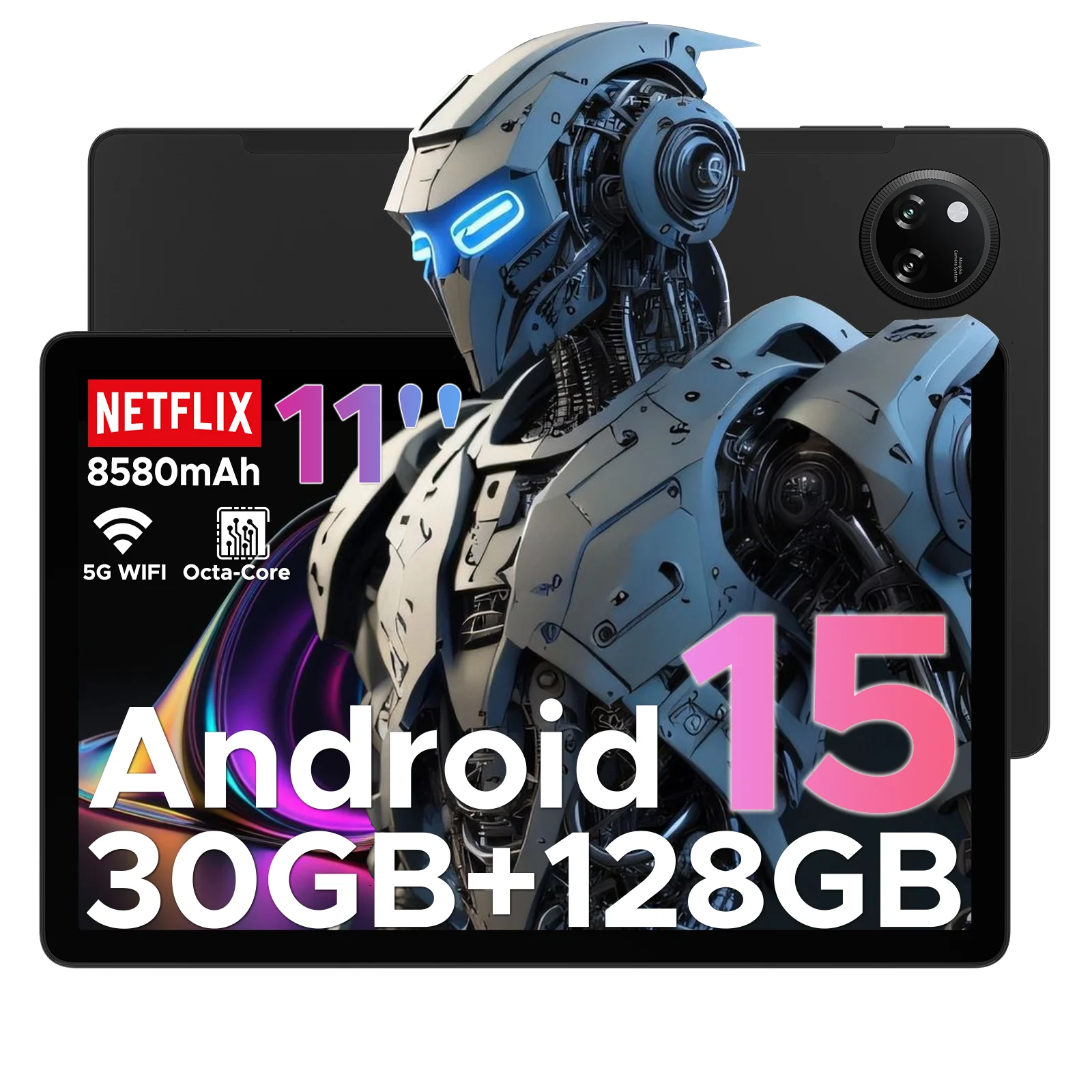 DOOGEE Tab A9 Pro+ Tablet 30GB 128GB 11" HD-scherm 8580mAh batterij Unisoc T7200 Dual Speakers 13MP Android 15 13MP+5MP Pad PC - afbeelding 1