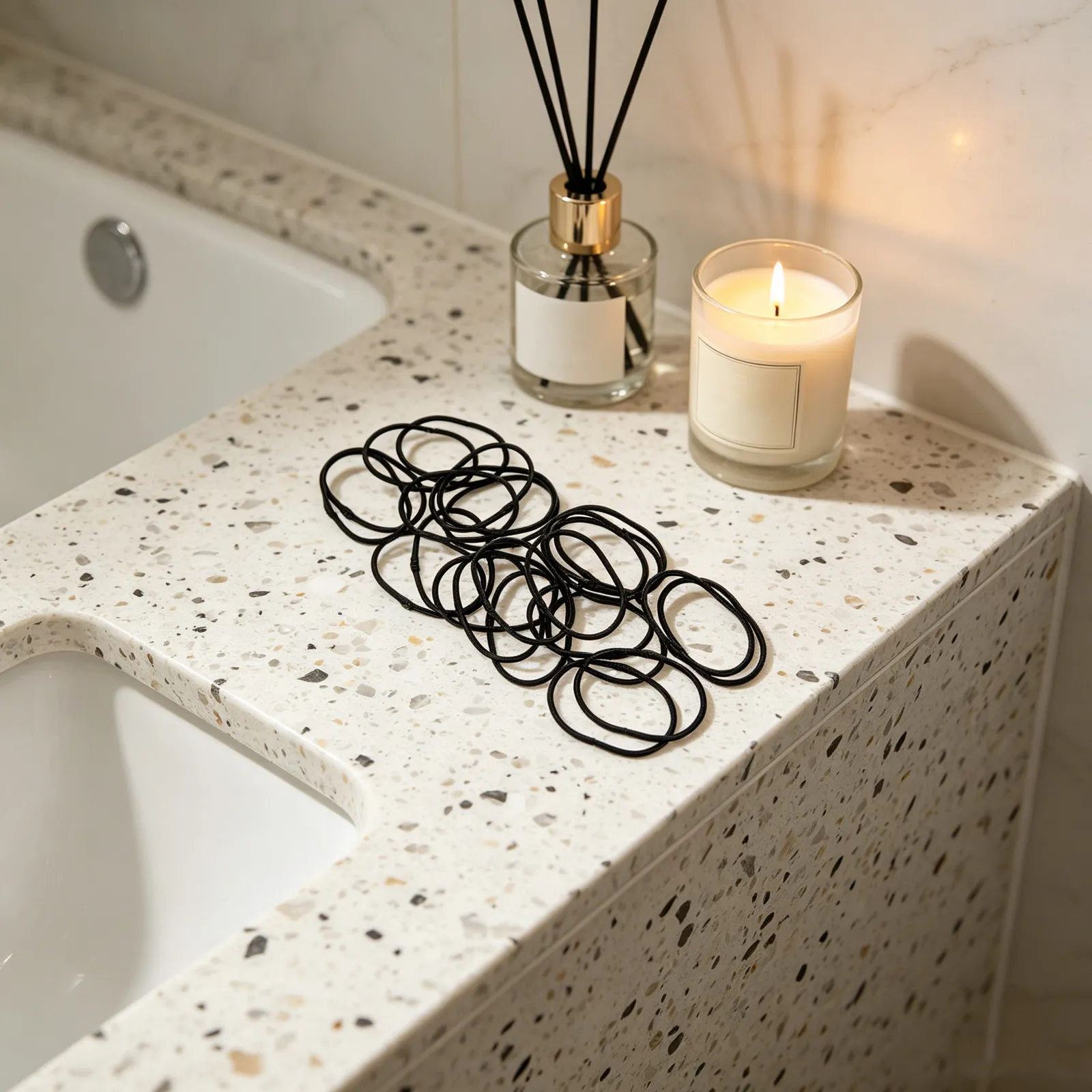 24Pcs Shower Curtain Rings Oval Snap Drapery Rings Black Easy Snap Closure Glide Smoothly Shower Hooks for Bathroom Rods and