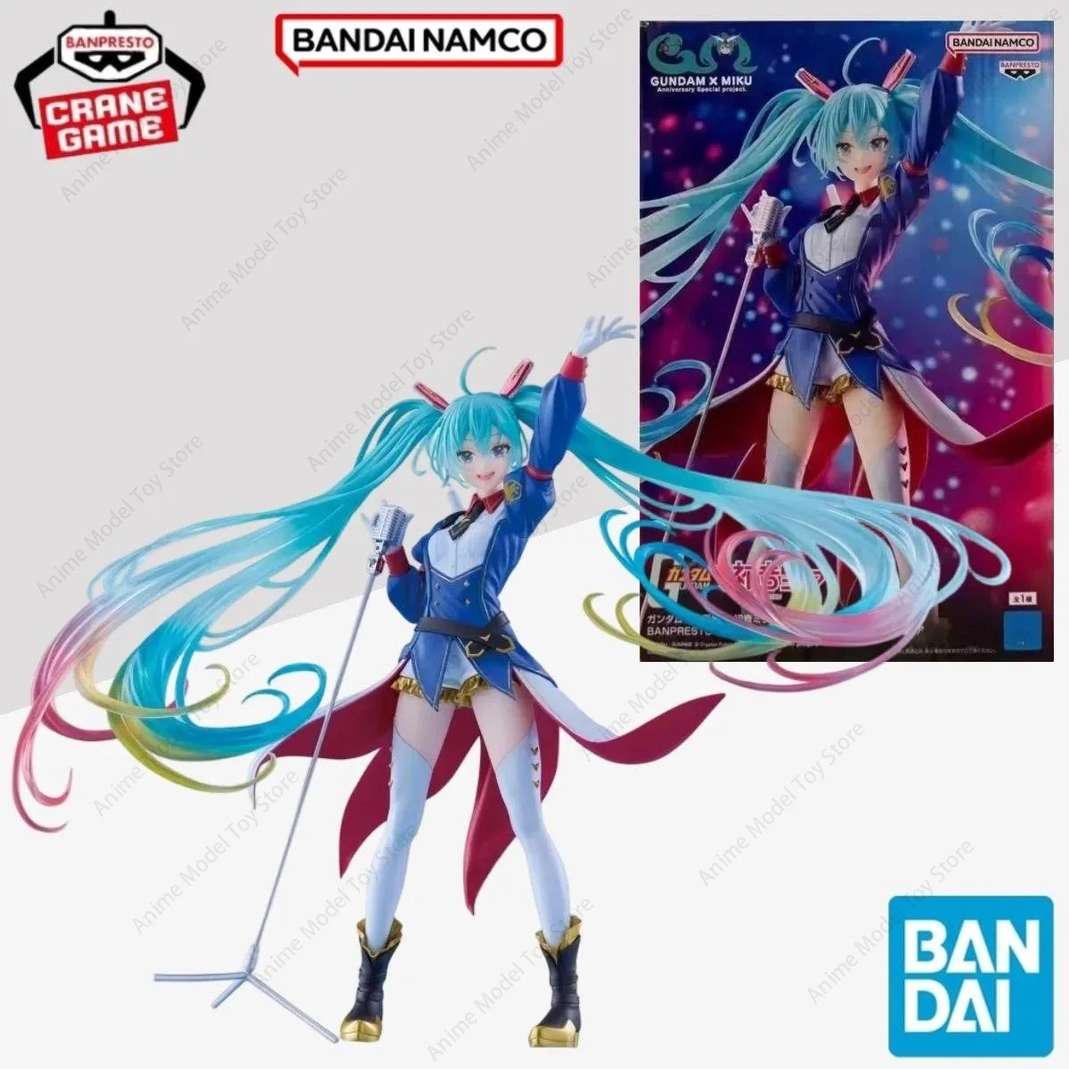 Bandai Original en Stock, Authentique BPEV Banpresto Evolve Gundam Collaboration Hatsune Miku, Kits de Modèles d'Anime, Jouets d'Action, Cadeaux
