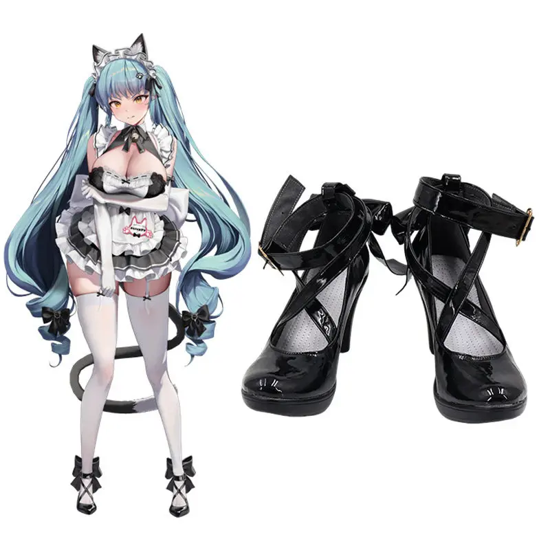 

Game Nikke Privaty Cosplay Shoes Anime Women Privaty Maid Lolita Dress Boots Halloween Carnival Party Costume Prop