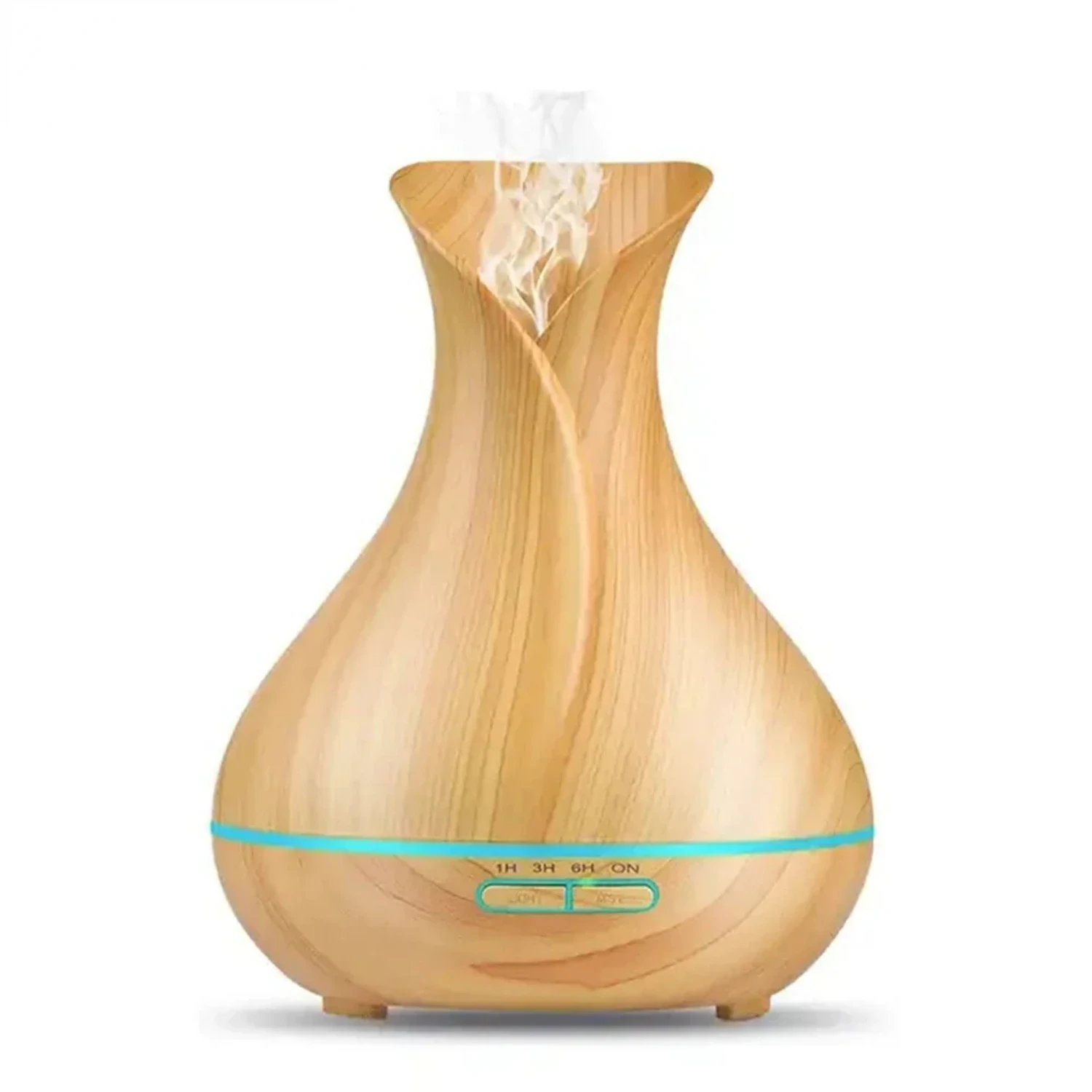

Air Humidifier 400ml Oil Diffuser Wood Grain Power-off Protection Night Light Timing 7 Colors Sprayer Spa