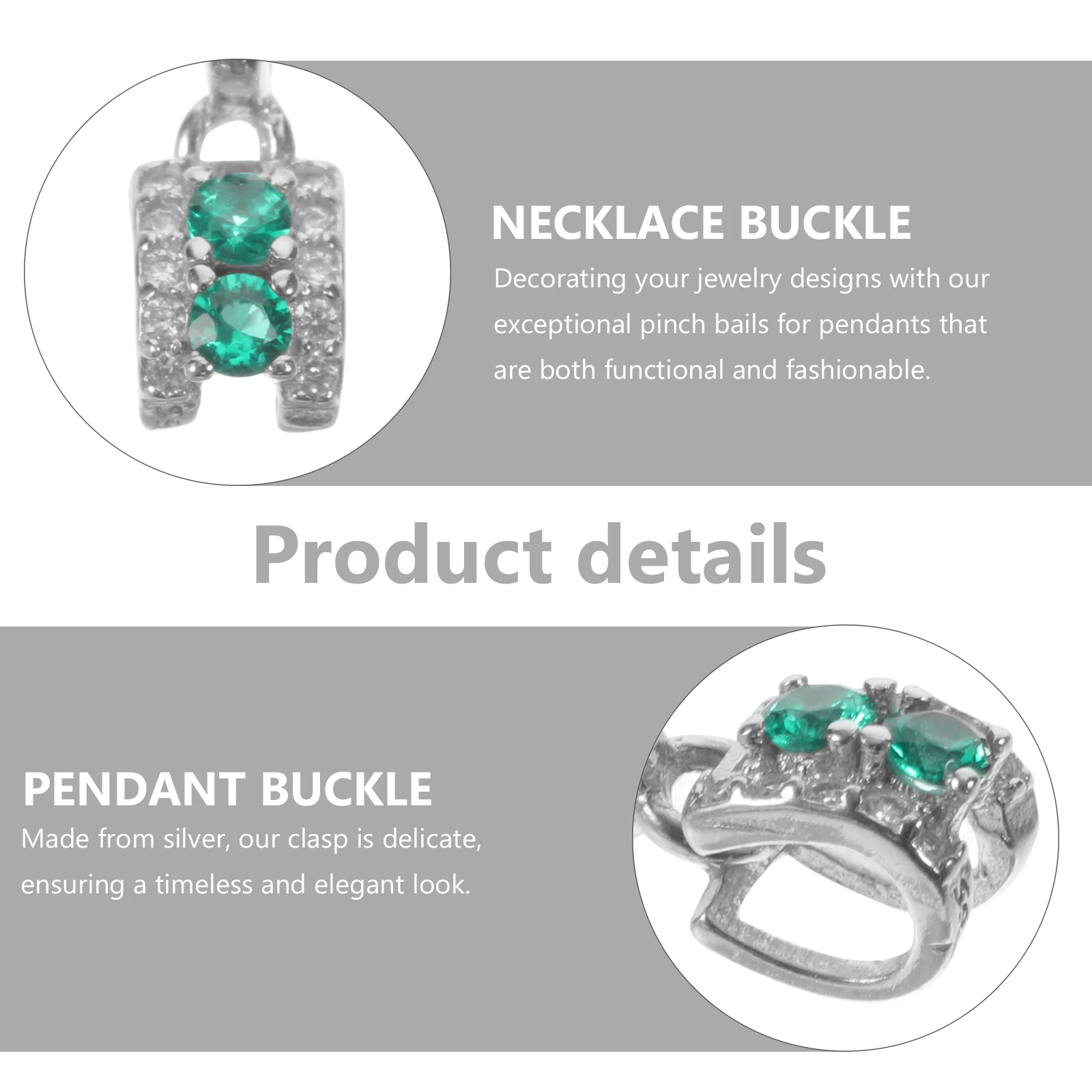 

1pcs Silver Pendant Holder Snap Hook Clasp For Necklaces Clip Jewelry Findings Pinch Bails Charm Holder Clasps Making Stones