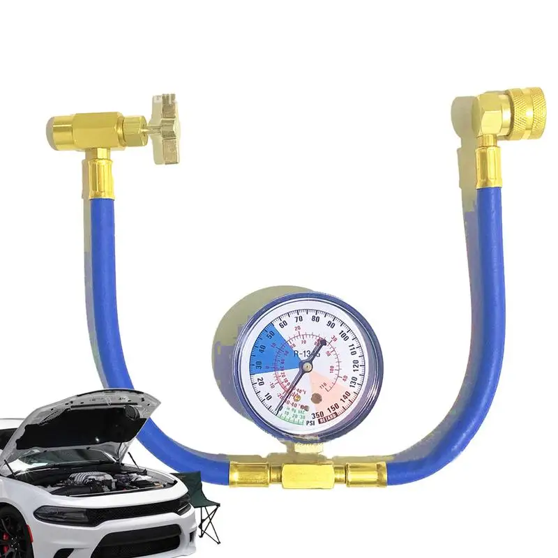 Reliable Freon Charging Hose R134A Ac Charger For Car Freon With Pressure Gauge AC Charger Recharge Hose M14 Or 1/2 Inch Thread