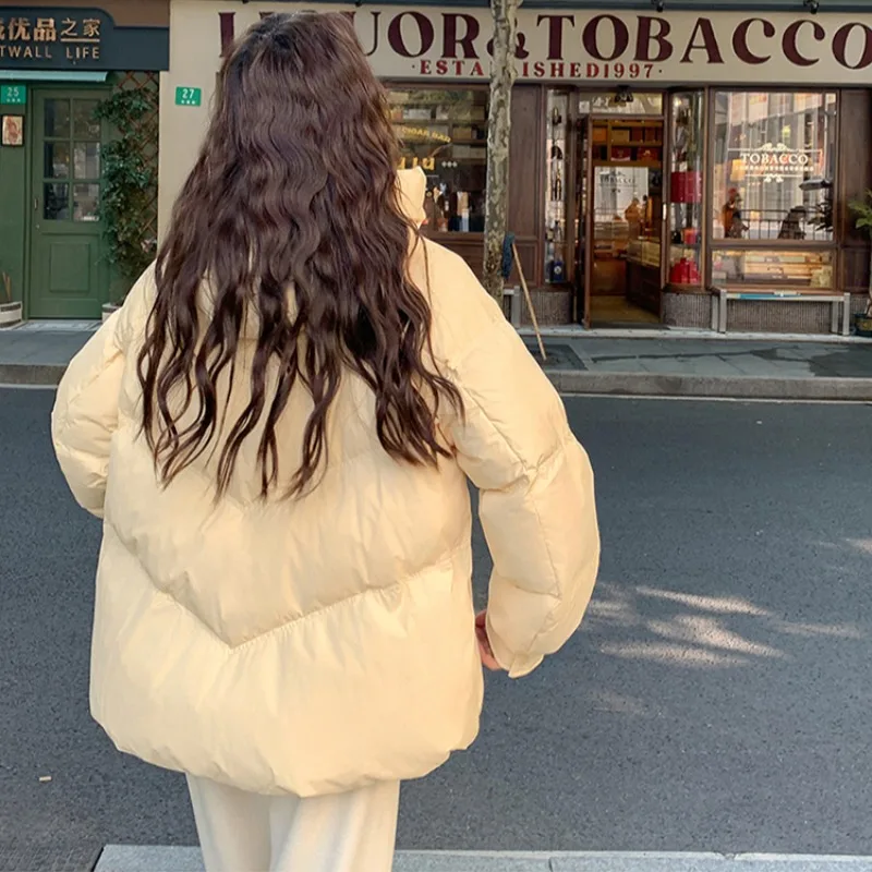 Kurze Stil Parkas Frauen Patchwork Plus Samt Warme Mit Kapuze Alle-spiel Reißverschlüsse Taschen Freizeit High Street Süße College Winter