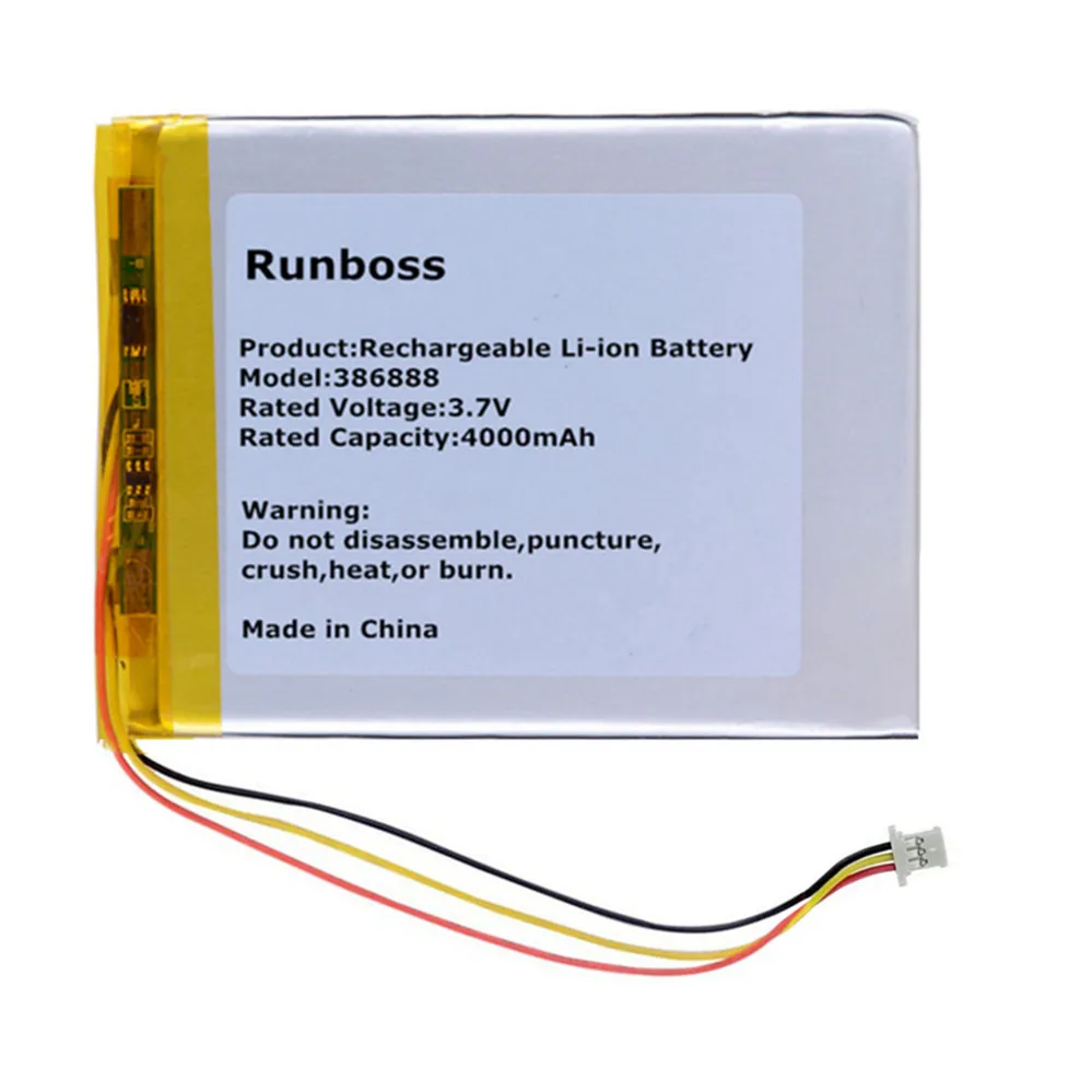 3.7V 4000mAh Onyx Boox I8 DARWIN 3 4 5 6 C63 C65 T68 T76ML Carta 2 N96C Tagus Gaia Reader Ebook 336885 386888 306480P Battery