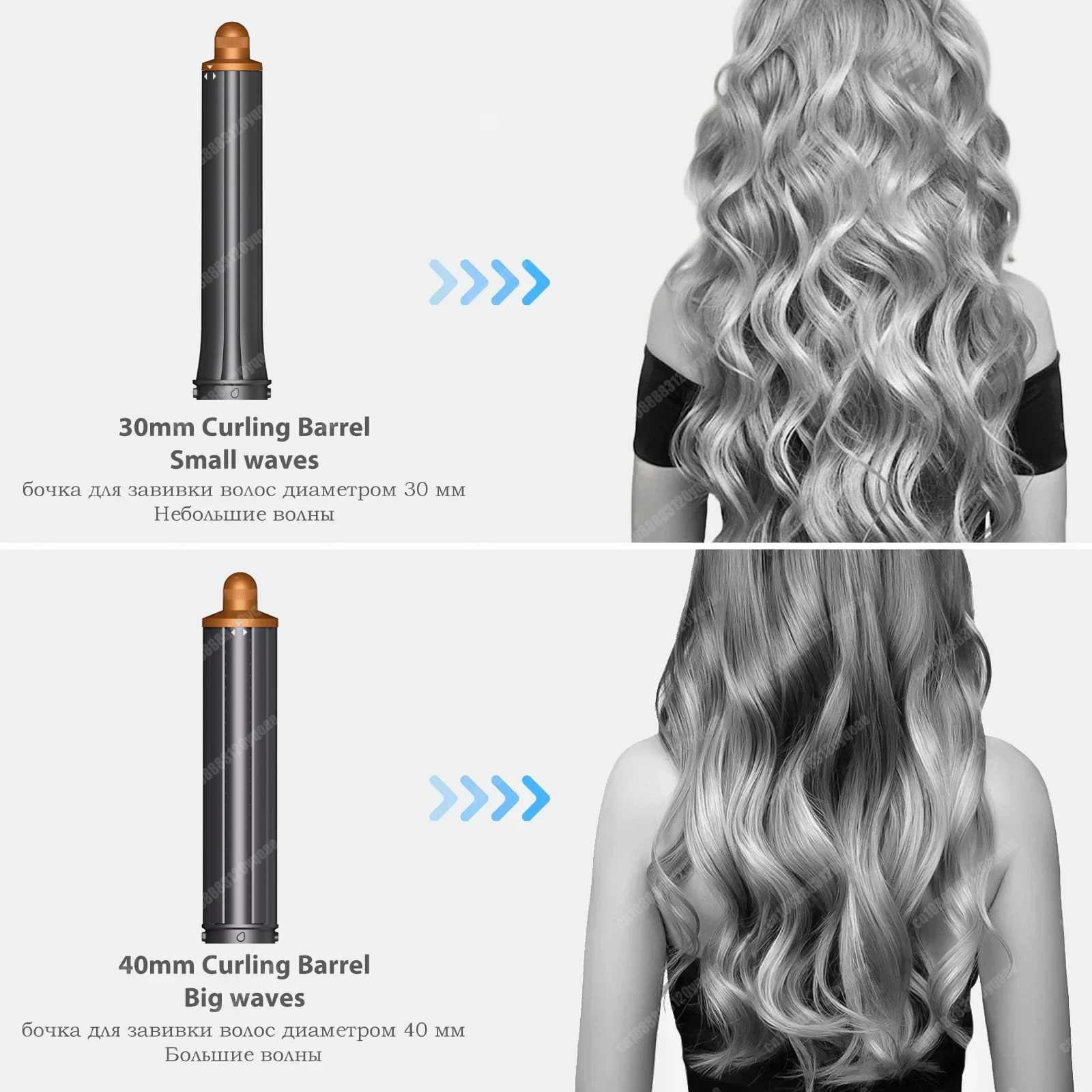 Super 6 em 1 ar quente secador de cabelo escova envoltório 1300w auto-estilo de cabelo curling escova térmica elétrica escova de alisamento de cabelo macio