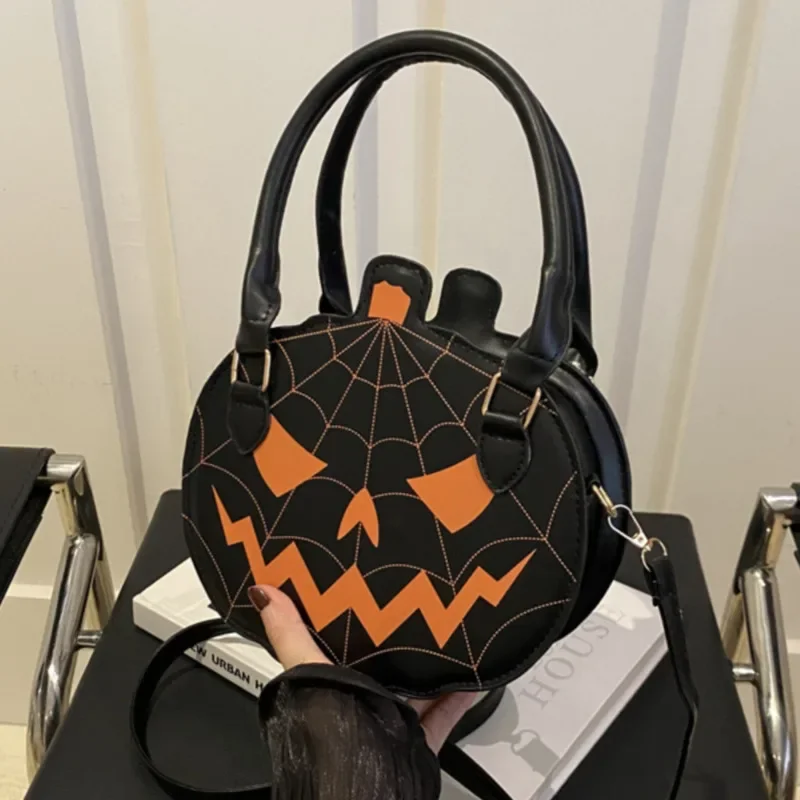 Halloween Pumpkin Bag Women Crossbody Shoulder Bag Cartoon pumpkin Lantern Handbag Cute Portable Pouch Party Cosplay Gift