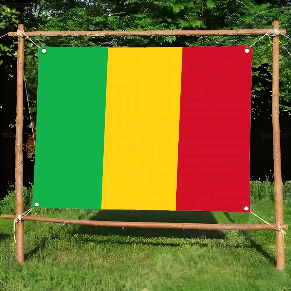 Mali Flags Borderless four-ring ornament indoor outdoor decoration effortless to hang