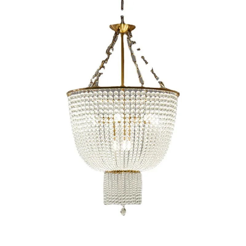 

New pastoral, romantic crystal chandelier French American retro bedroom dining room living room cloakroom light luxury