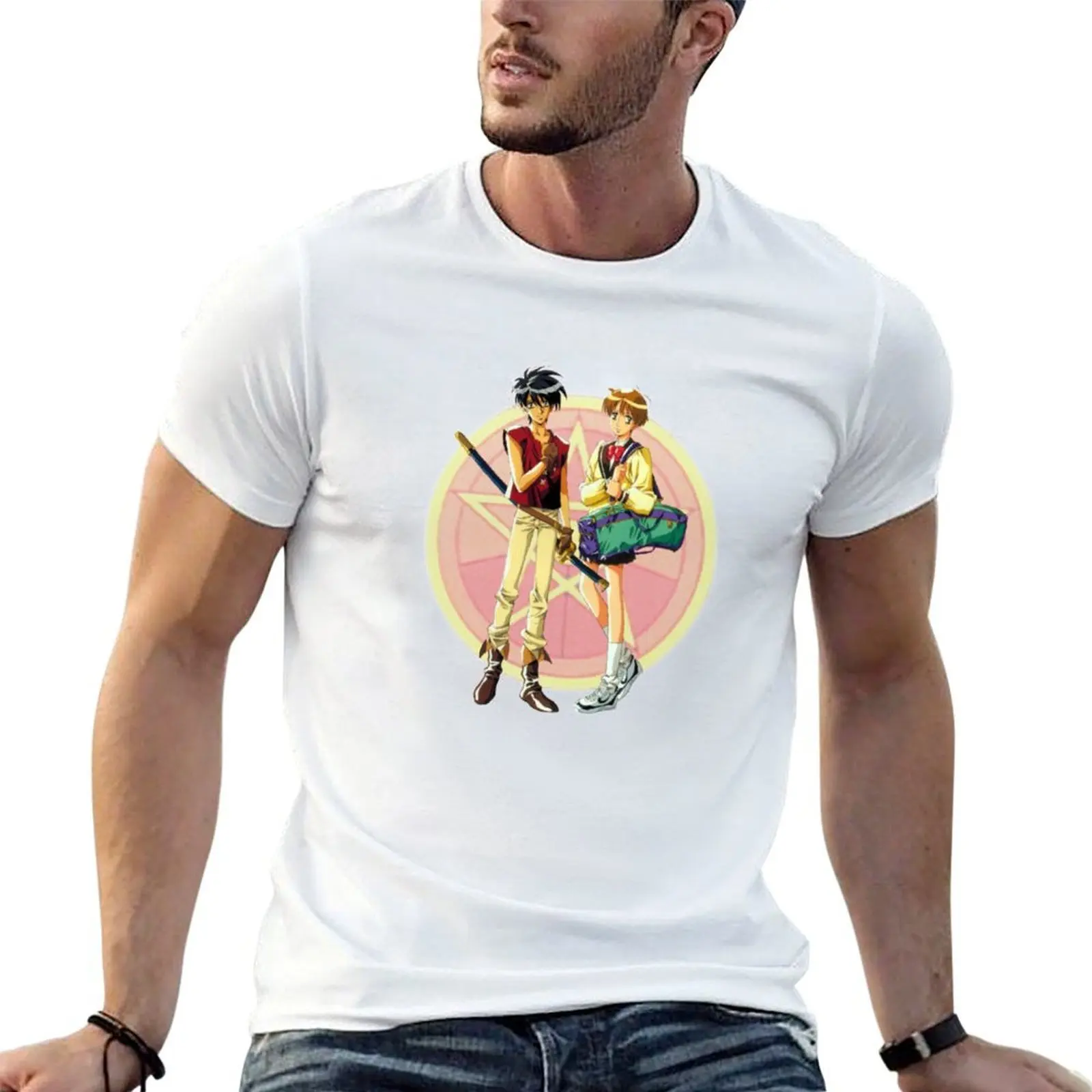 Van and Hitomi with Tarot Background - ORIGINAL by SillyFun.redbubble.com T-Shirt