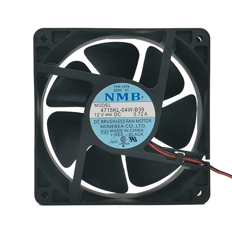 New NMB 2wires 2pin 4715KL-04W-B39 12V 0.72a 12038 12cm 120mm large air volume cooling fan