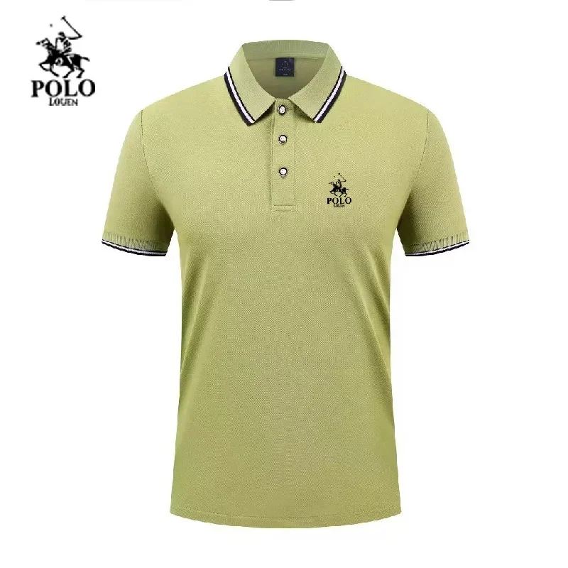 Summer Men's Short Sleeved Polo Shirt Lightweight Collar Street Wear Breathable T-shirt Men's Basic