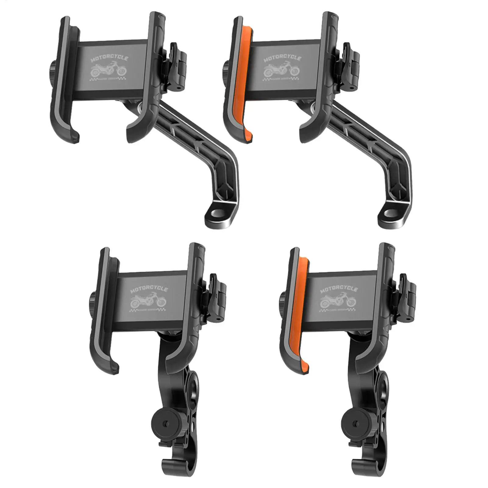 Scooter Phone Holder Quick Release Buckle Fixed Anti-Shake Rotating Cellphone Clamp Bike Phone Holder For Motorcycles Navigation