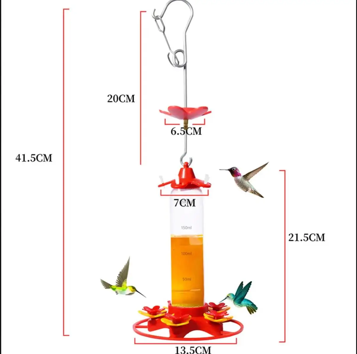 Honey Water Bird Feeder Hanging Garden Hummingbird Drinker Anti-ants Leakproof Easy To Clean Birds Feeding Supplies