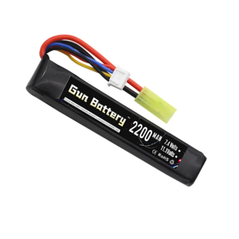 Upgrade 2200mAh 40C Water Guns 11.1V Lipo Battery 3S for AKKU Mini Airsoft BB Air Pistol Electric Toys Guns RC Parts