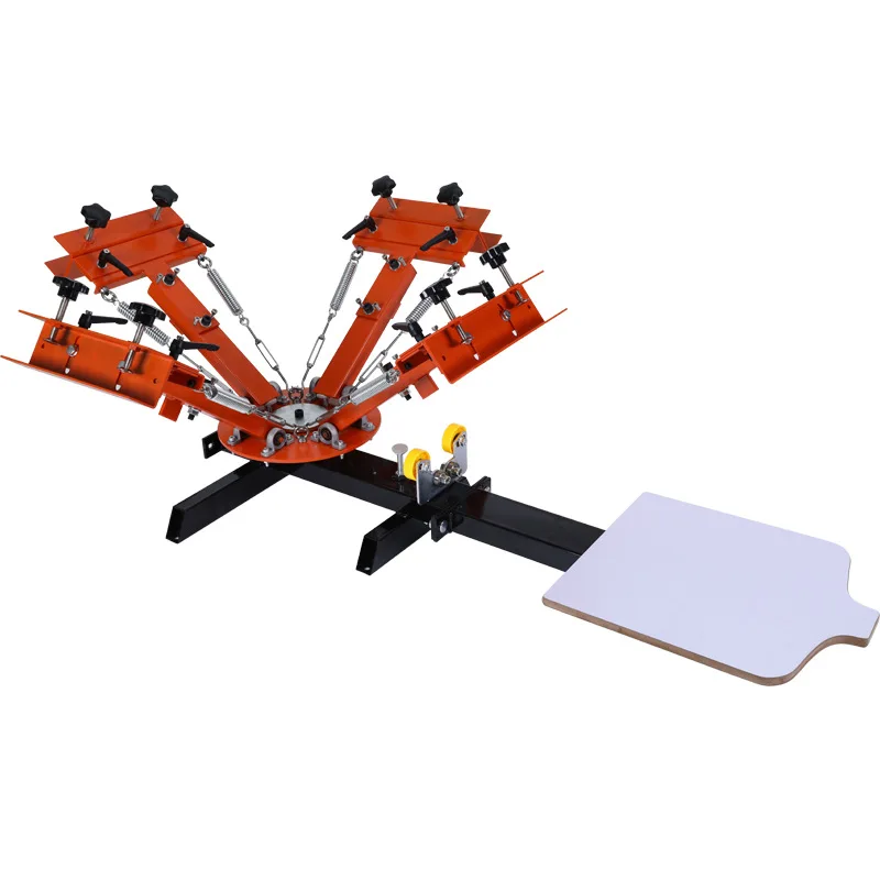 Four-color screen printing machine, manual screen printing machine, clothing  machiner