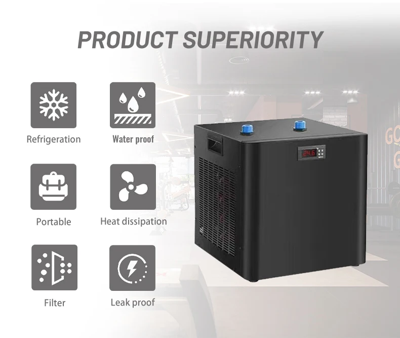 Water Chiller AL 1/10HP Athletic Sport Recovery Wholesale Portable Cold Plunge Ice Bath Chiller