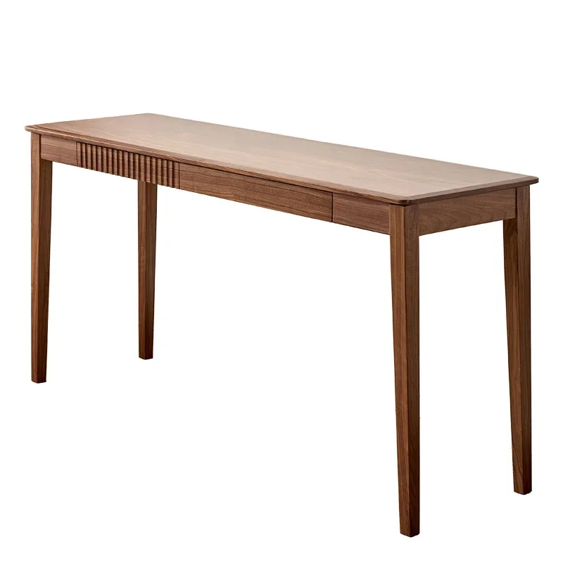 North American black walnut desk computer narrow table small apartment writing desk dresser oak office