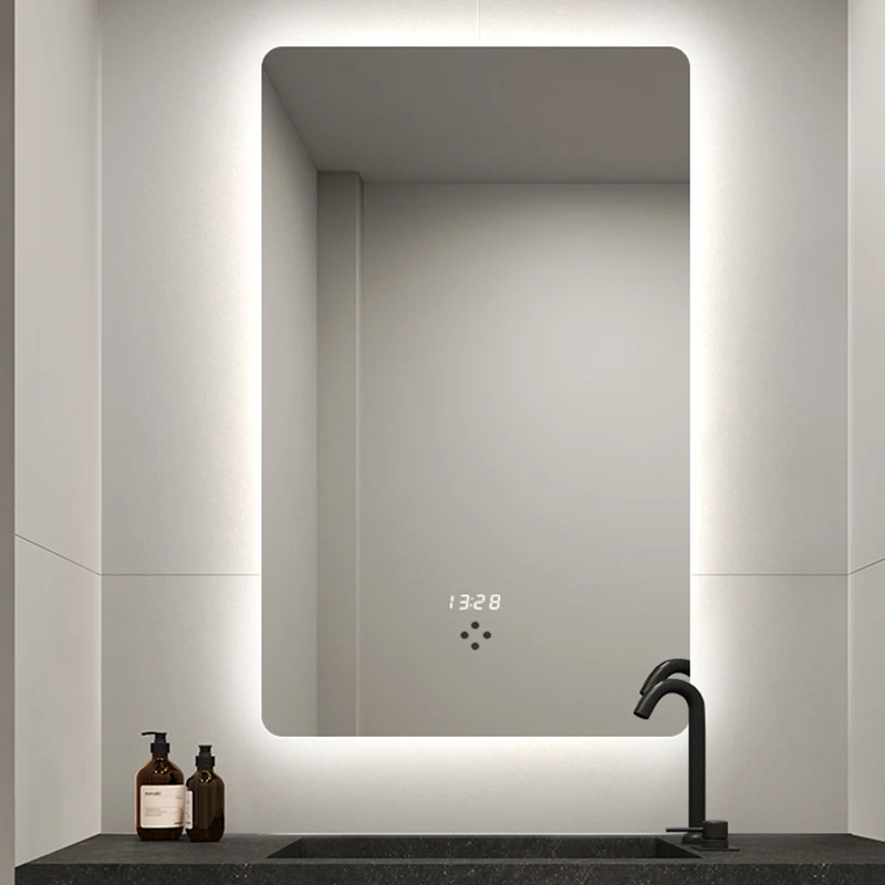 Specchio da parete per bagno mobiletto da trucco specchio da trucco a Led con luce dorata vasca d'ingrandimento il colore a figura intera Espelho Toilet Miror Up