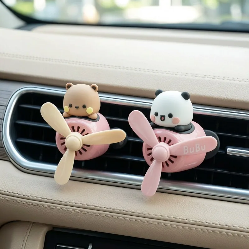 Hot Cartoon Bubu Yier Figure Air Airplane Pilot Car Air Freshener Aroma Vent Clip Perfume Ornament Fragrant Diffuser Accessory - view 6