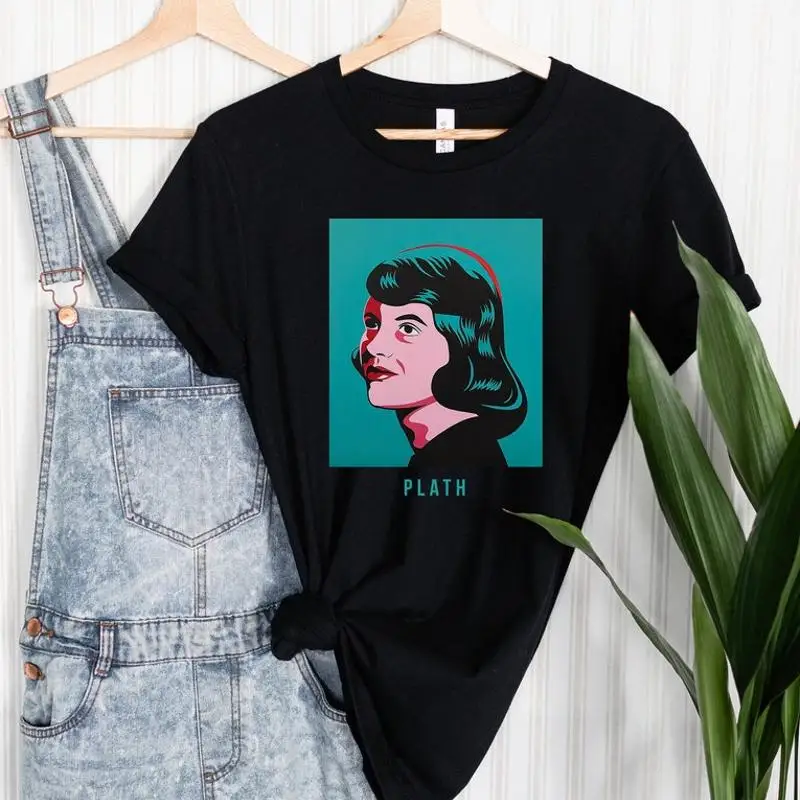 Sylvia Plath Feminist Literary Reader T-Shirt