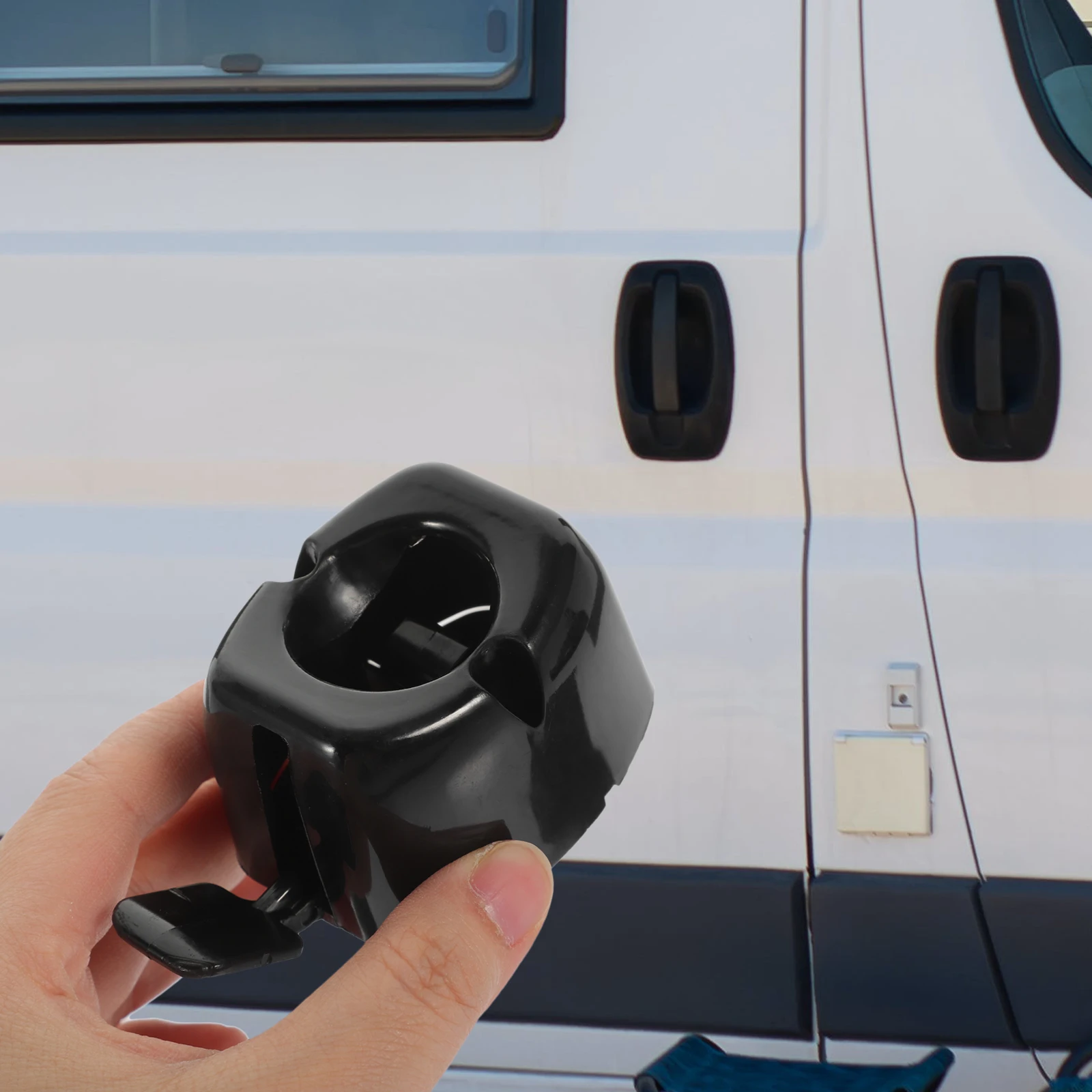 

Passenger Door Hook Safety Fixing Buckle Hooks Trailer Holder Nylon Caravan Retainer Catch Black rv holder enclosed trailer door