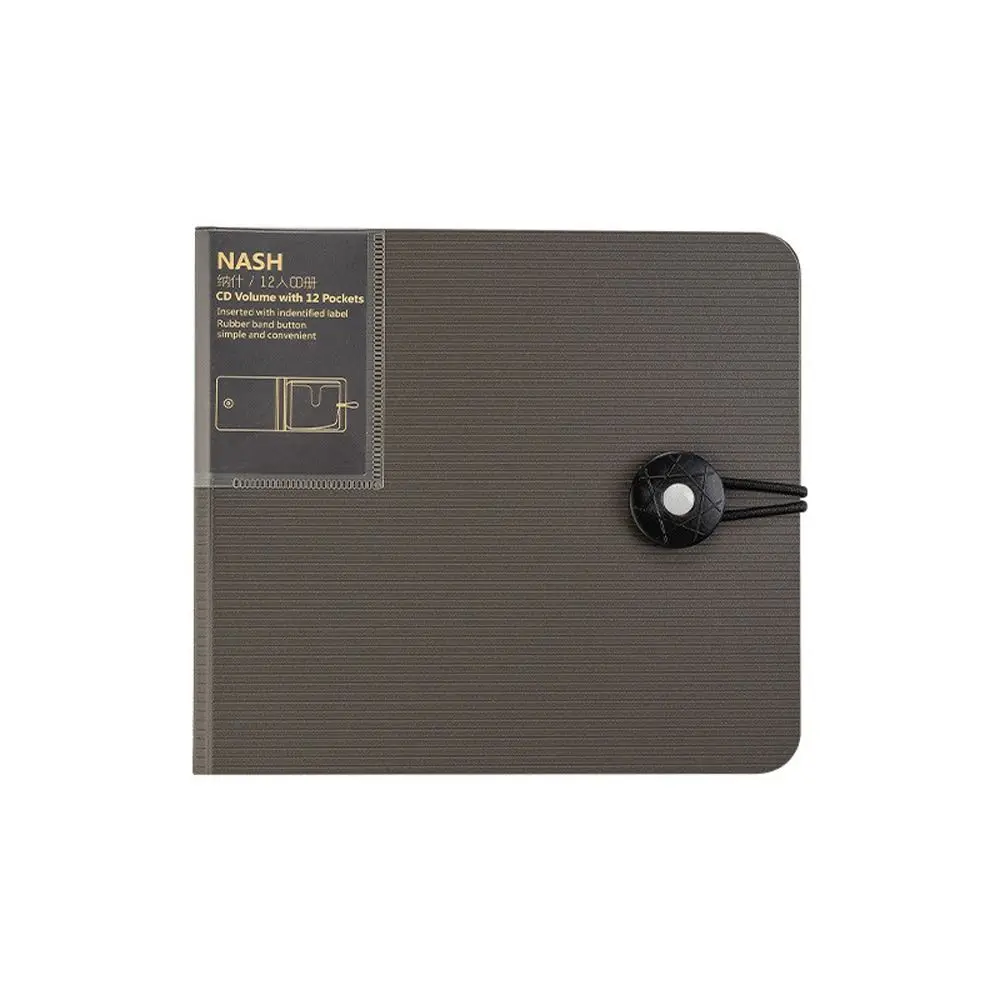 Portable Transparent CD Storage Case With Buckle Album Box DVD Holder Plastic 12 Pockets CD Sleeve DVD Organizer