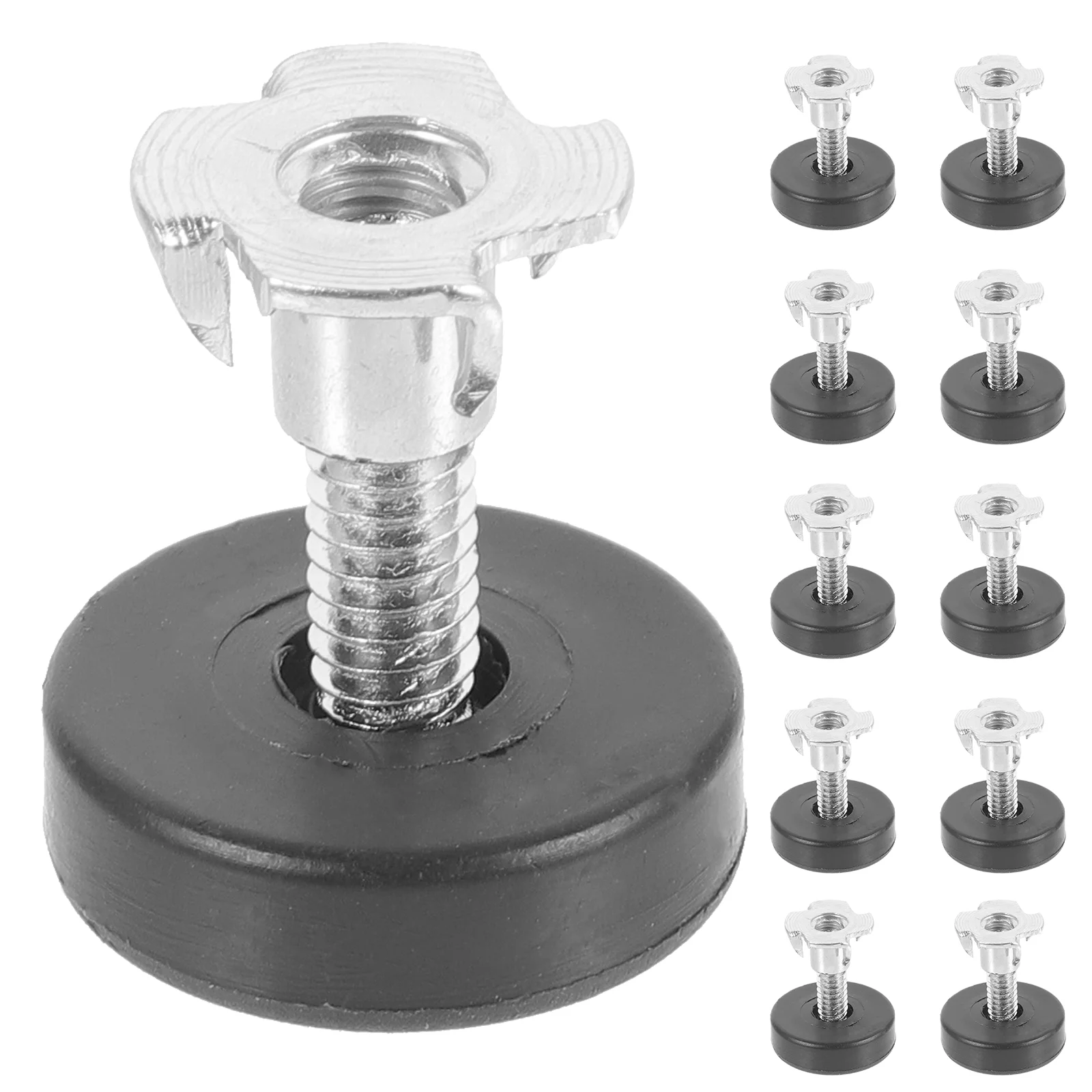 

12 Pcs Adjustable Sofa Furniture Balance Feet with Square Nut Threaded Wedge Leveling Pads Workbench Leg Levelers Foot Shims