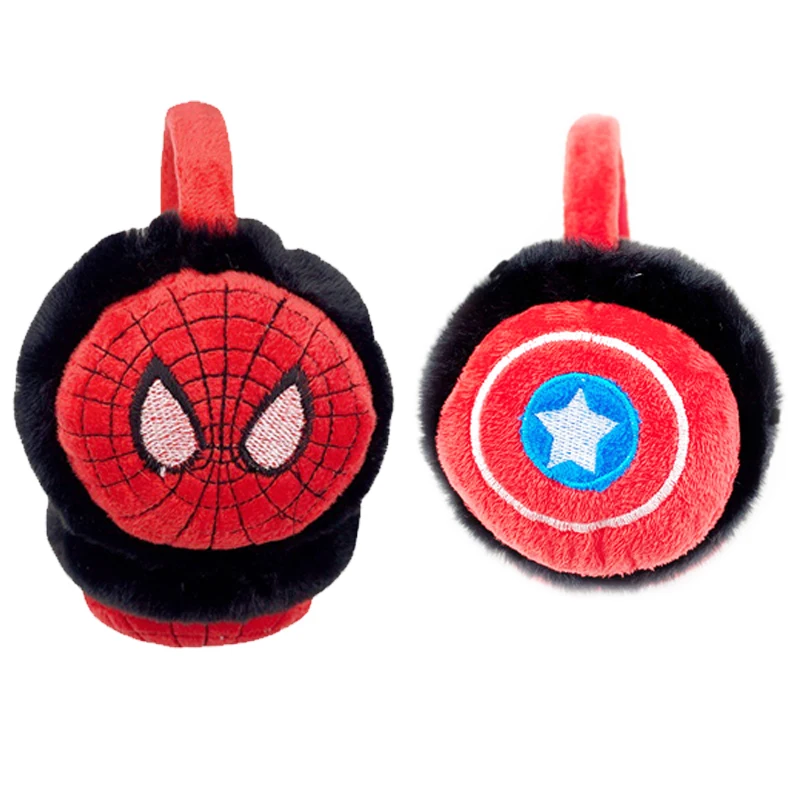 Disney Spiderman Captain America Earmuffs Gifts For Children Adult Winter Warm Boys Ear Warmer Cool Student Outdoor Earm Warth