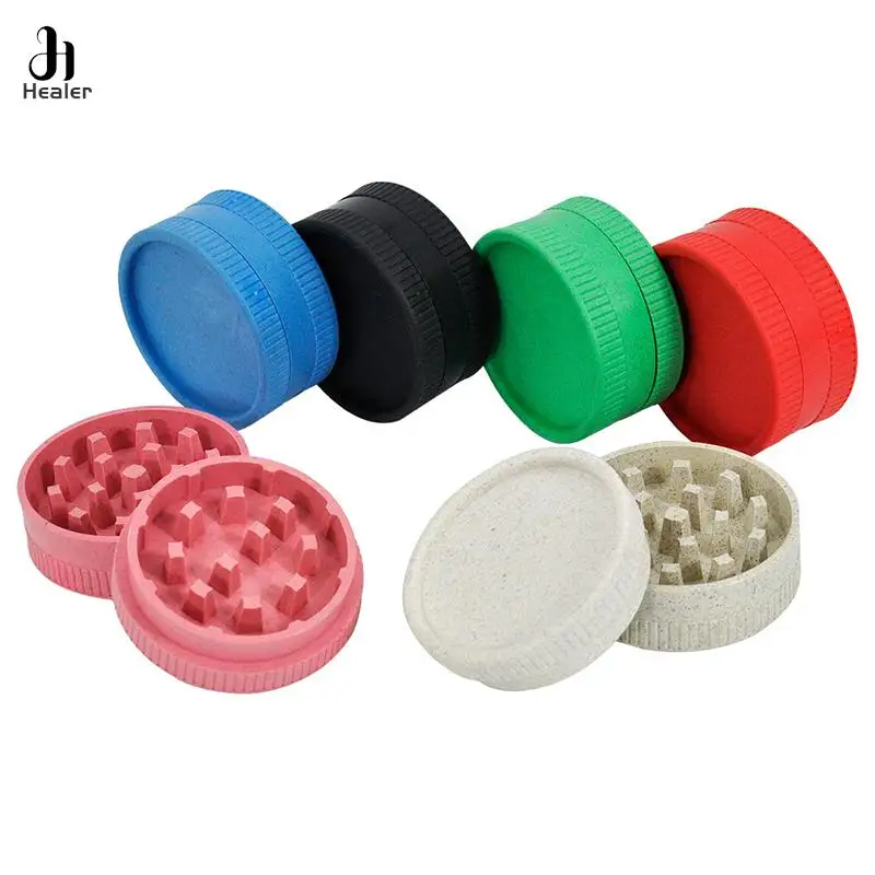 56mm Two Layer Plastic Acrylic Biodegradable Herb Grinder Hemp Tobacco Grinder