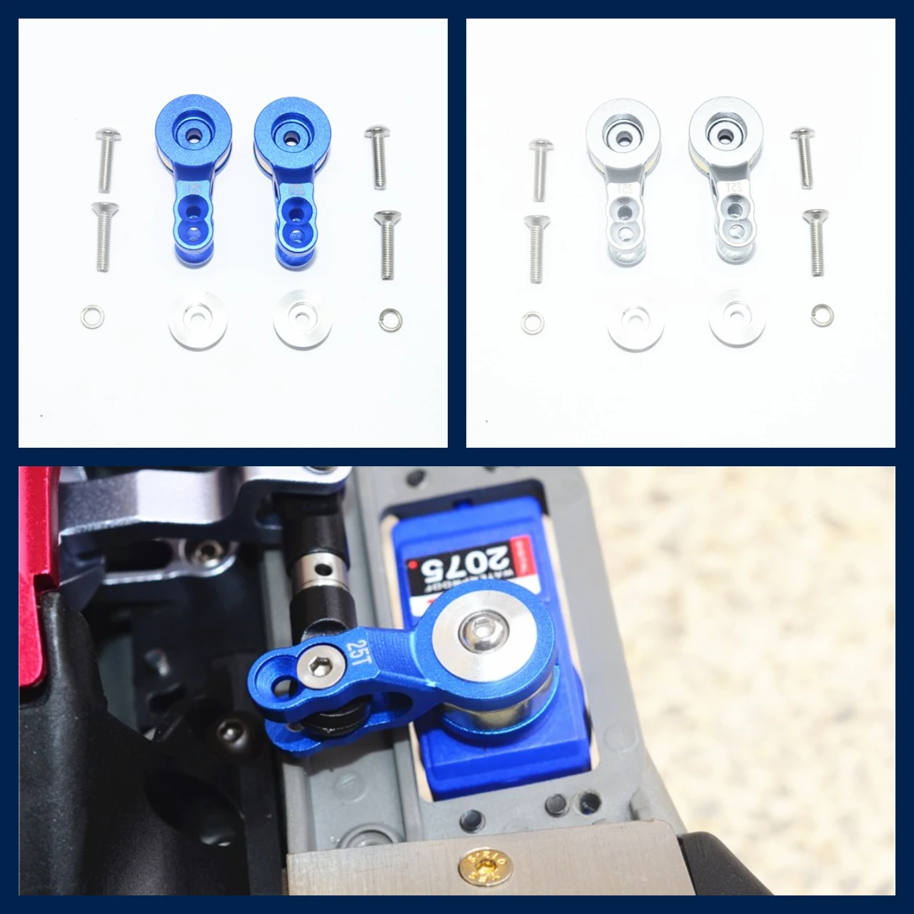 GPM Aluminum 25T Servo Horn W. Built-In Spring For TRAXXAS 1/10 E-Revo Vxl 5345R
