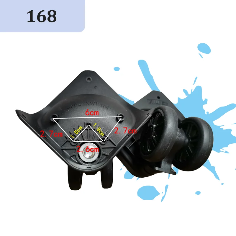 For XWP-168 Luggage 360°Silent Durable Dual Wheel Luggage Universal Luggage Wheels Luggage Pulleys Accessories Replacement Wheel
