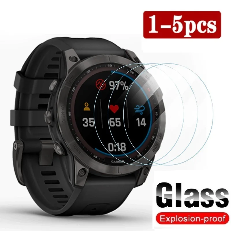 Verre trempé pour montre Garmin Fenix 7X 7S 7 6X 6S 6 Pro 5 5S, Film de protection d\'écran pour Garmin Fenix 7X 7S 7 6X 6S 6 Pro 5 5S