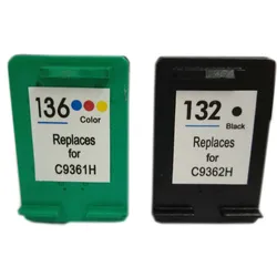 Vilaxh For HP132 136  Ink Cartridge For HP Officejet 6213 5443 D4163 Photosmart 2573 C3183 1513 PCS1513 Printer