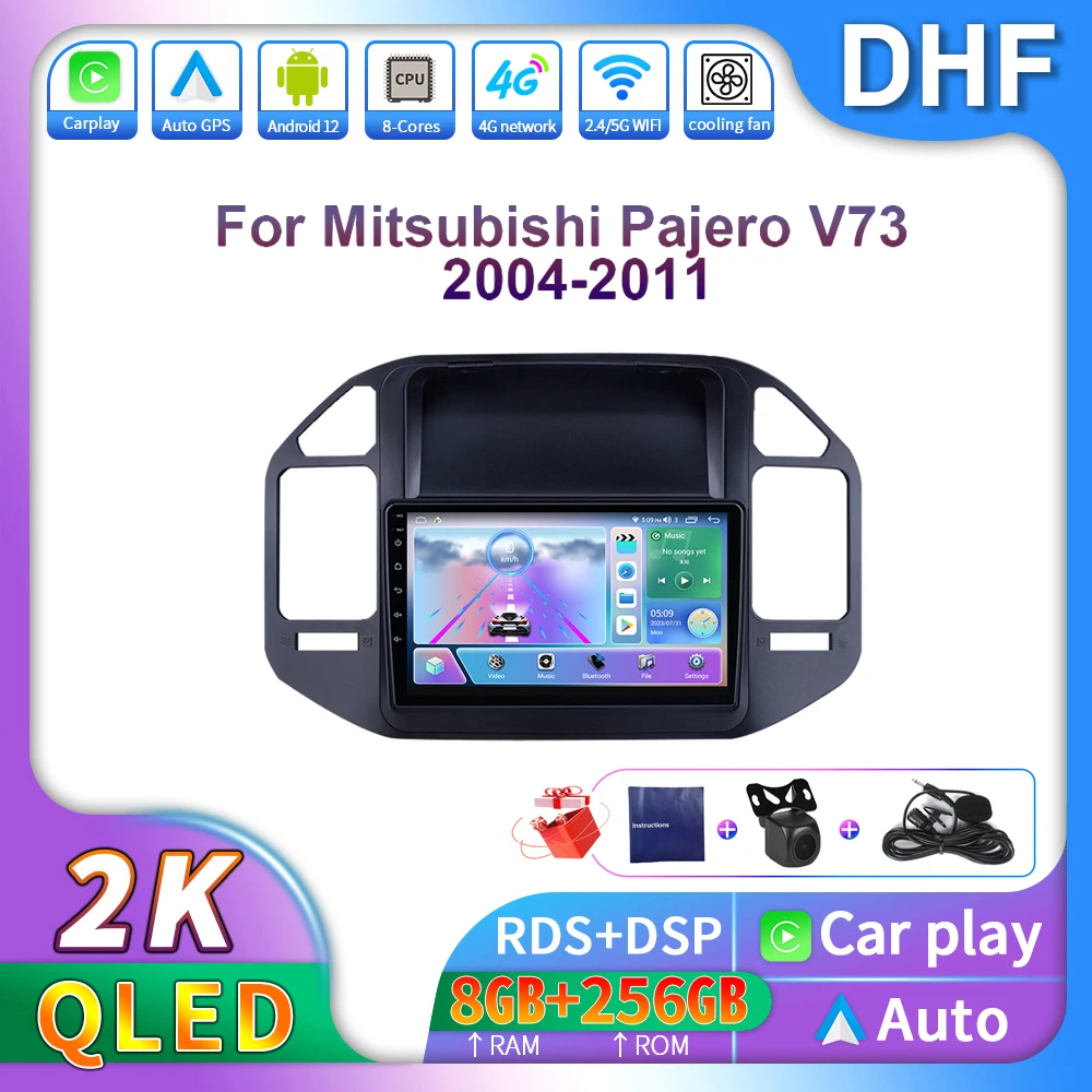 

DHF Android 13 Car Radio For MITSUBISHI V73 PAJERO 2004– 2011 Wireless CarPlay Auto Multimedia Video Player 2 din GPS Navigation