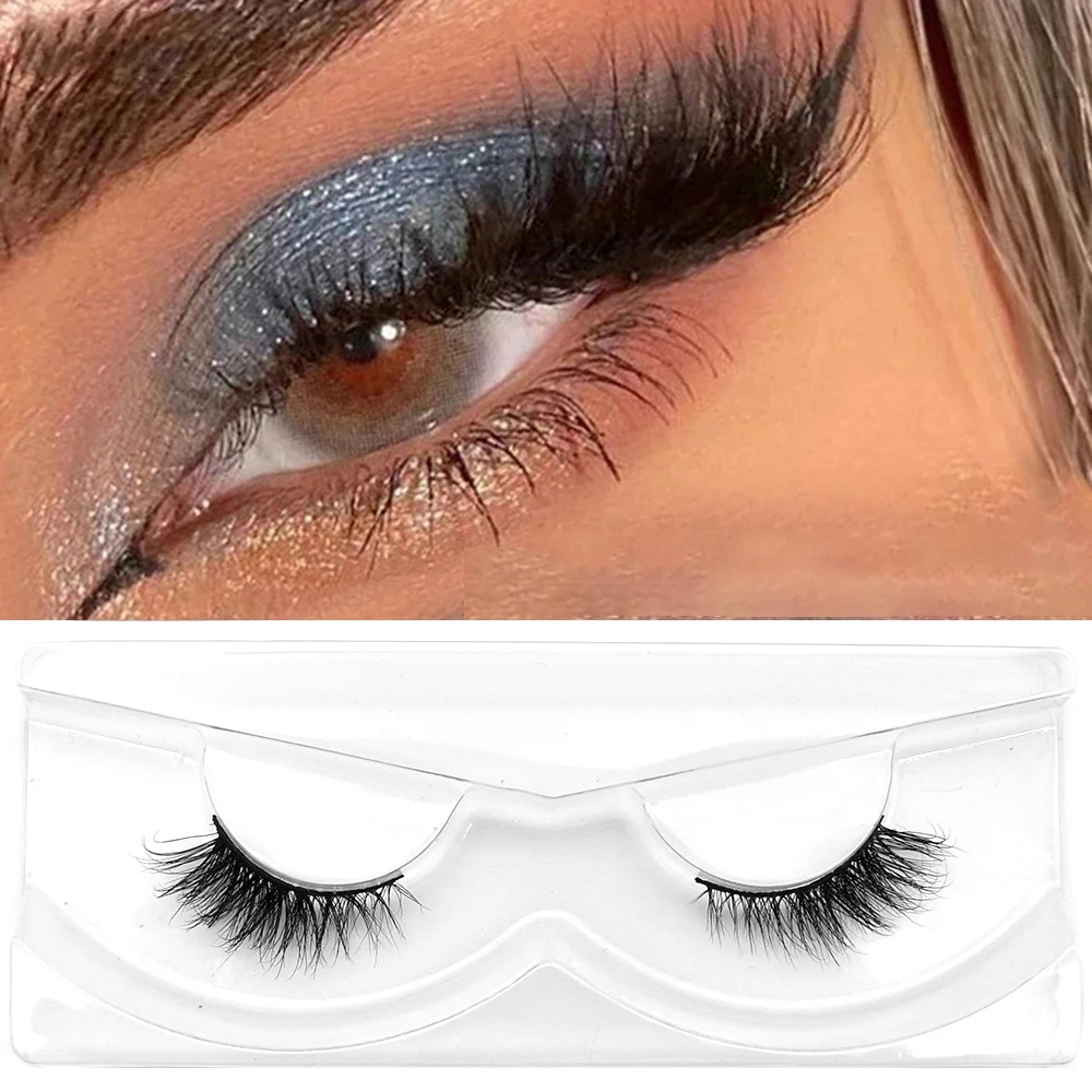 バルクアイテム 10/30/60/100ペア ミンクハーフラッシュ ナチュラルロング ふわふわウィスピー ハーフつけまつげ エクステ 軽量ショートラッシュ