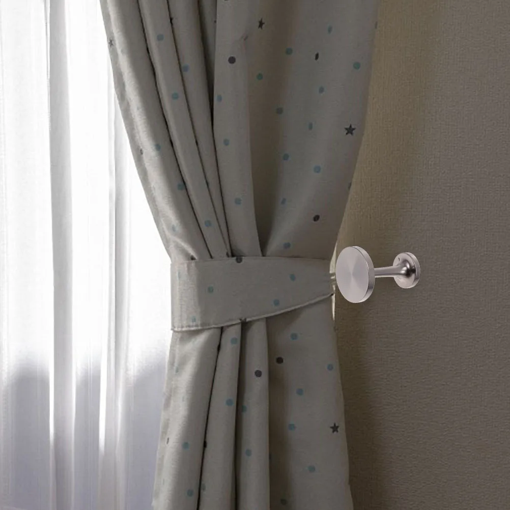 

Curtain Holdbacks Wall Mounted Aluminum Alloy Material Easy to Install for Various Curtains Curtain Tiebacks Wall Mounted