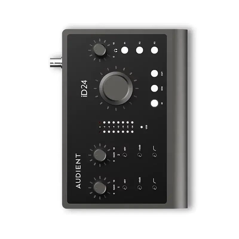Interfaz de audio externa USB Audient iD24 MKII, tarjeta de sonido para grabación y arreglos de instrumentos musicales
