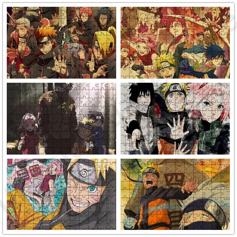 

35/300/500/1000 Piece Naruto Jigsaw Puzzles for Adults Educational Intellectual Decompressing Fun Family Game for Kids Adults