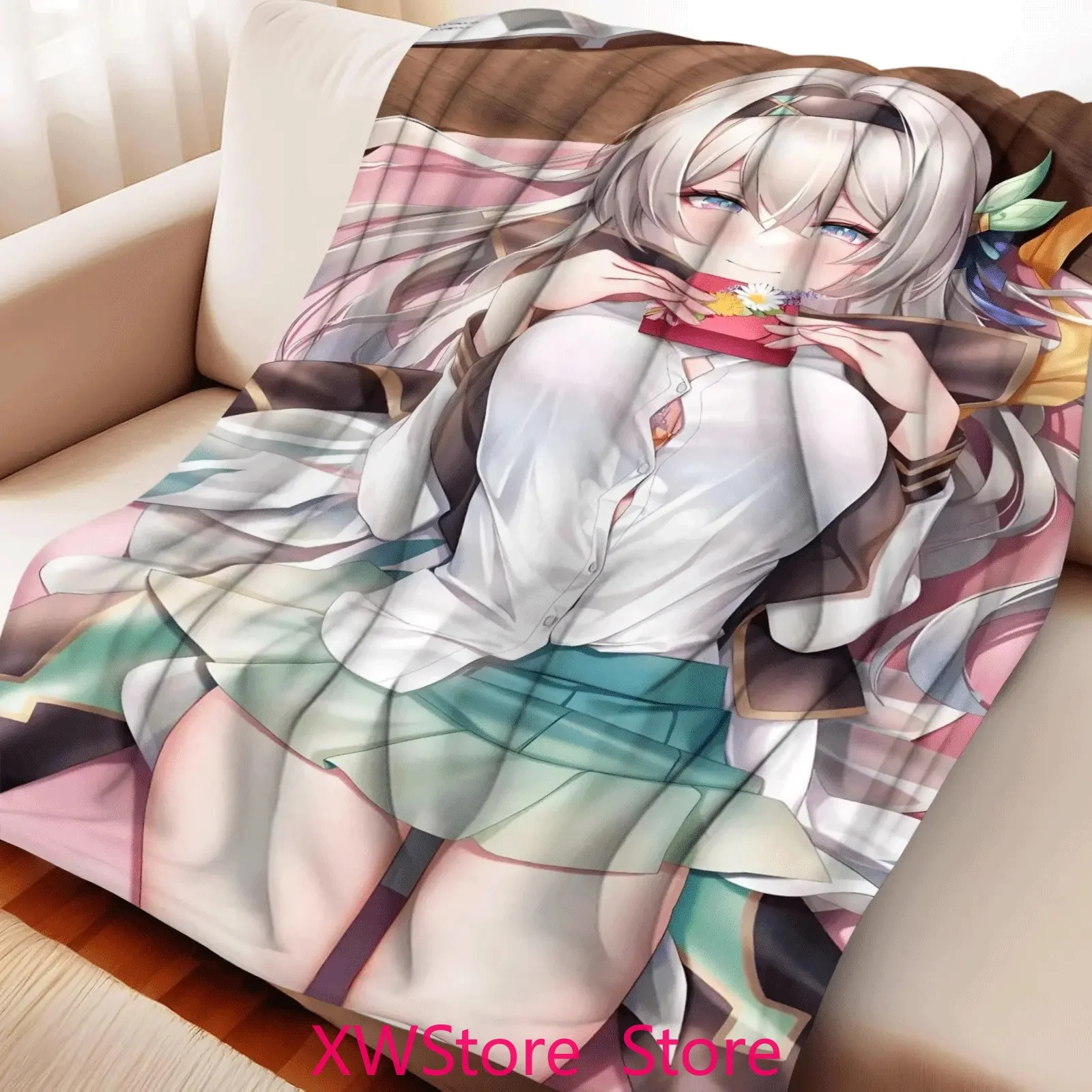 

Firefly Flannel Blanket - Honkai 3 Characters Anime Game Peripheral Soft and Comfortable