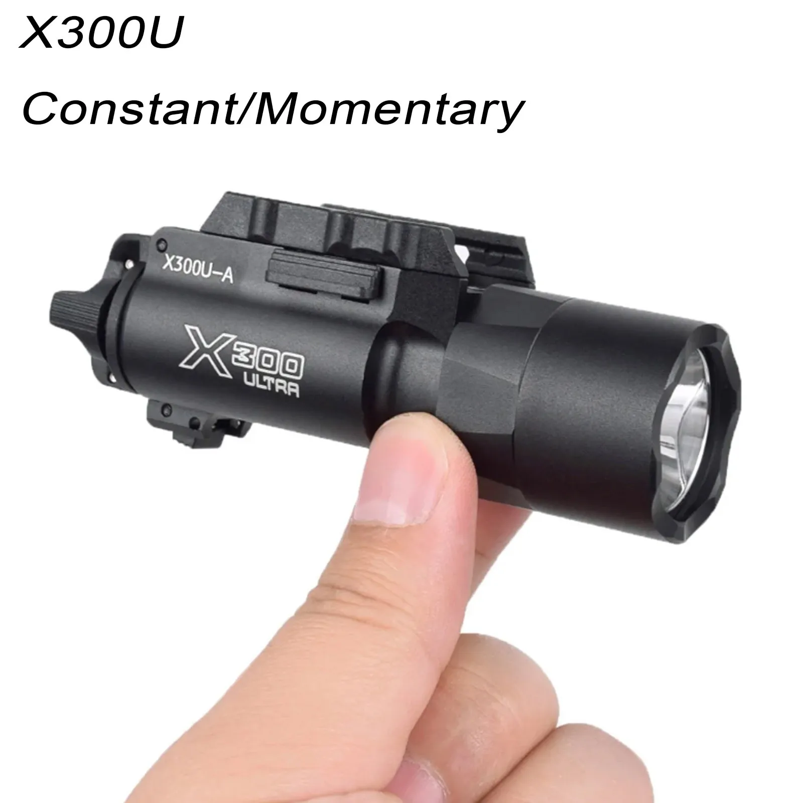 

Тактический светодиодный фонарь X300U с постоянным/моментальным режимом работы, X300 Ultra, 500 люмен, для крепления на 20-мм планку Picatinny, для охоты на открытом воздухе