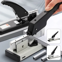 Force-Saving Heavy-Duty Stapler for Office School 100/210 Sheets Capacity Portable Large Manual Desk Stapler