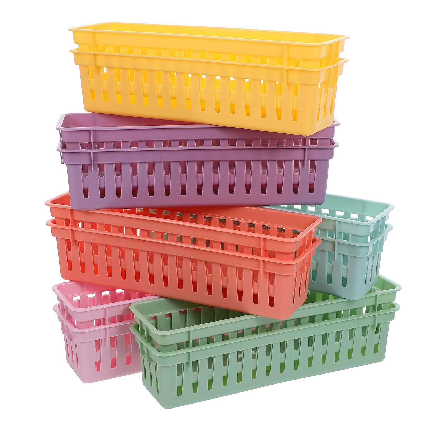 12Pcs Vibrant Desktop Stationery Storage Box Pencil Organizer for Classroom Office Desk Organizer Pen and Pencil Holder Compact