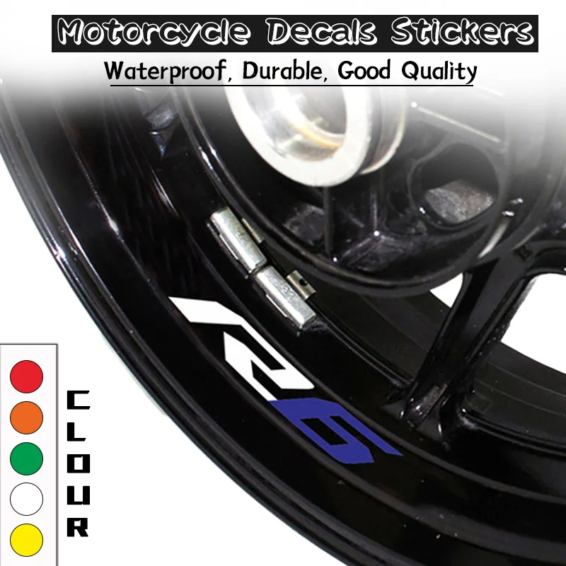 Motorcycle Wheel Stripe Sticker Reflective Hub Tire Rim Stripe Tape Decals Decorative Waterproof For YAMAHA YZF-R6 R6S YZF R6 r6