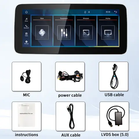 8 best sales touch screen video for mercedes benz c200 - №2